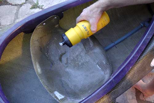 Measuring the width of the kayak cockpit